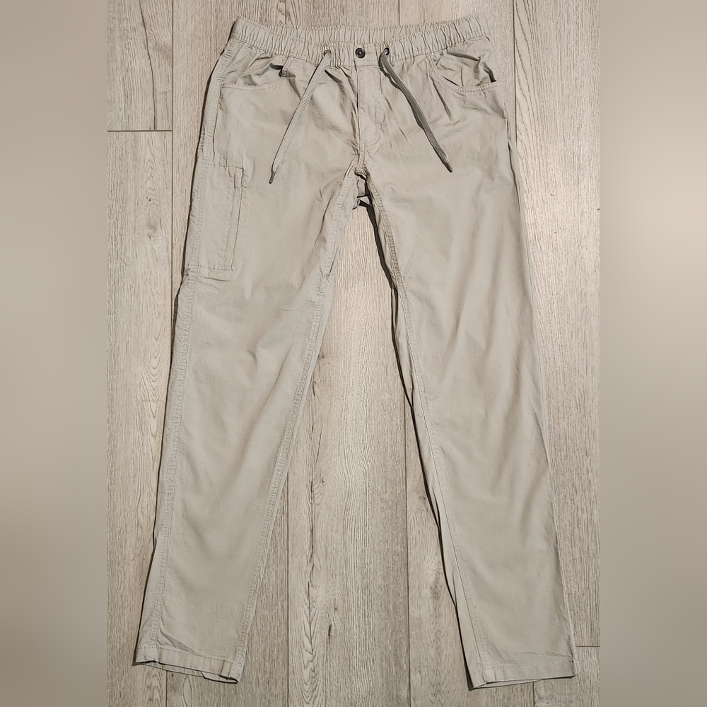 Bylt Everyday Pants 2.0 Straight Mens Sz XL Fawn Grey Elastic Stretch Pants